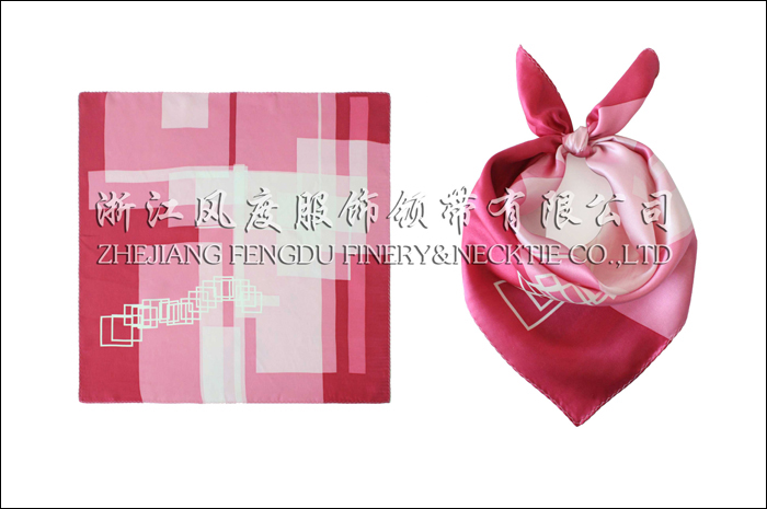 江苏行政 真丝小方巾 规格：53x53cm